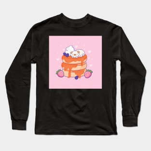 Pugs and Pancakes Kawaii Long Sleeve T-Shirt